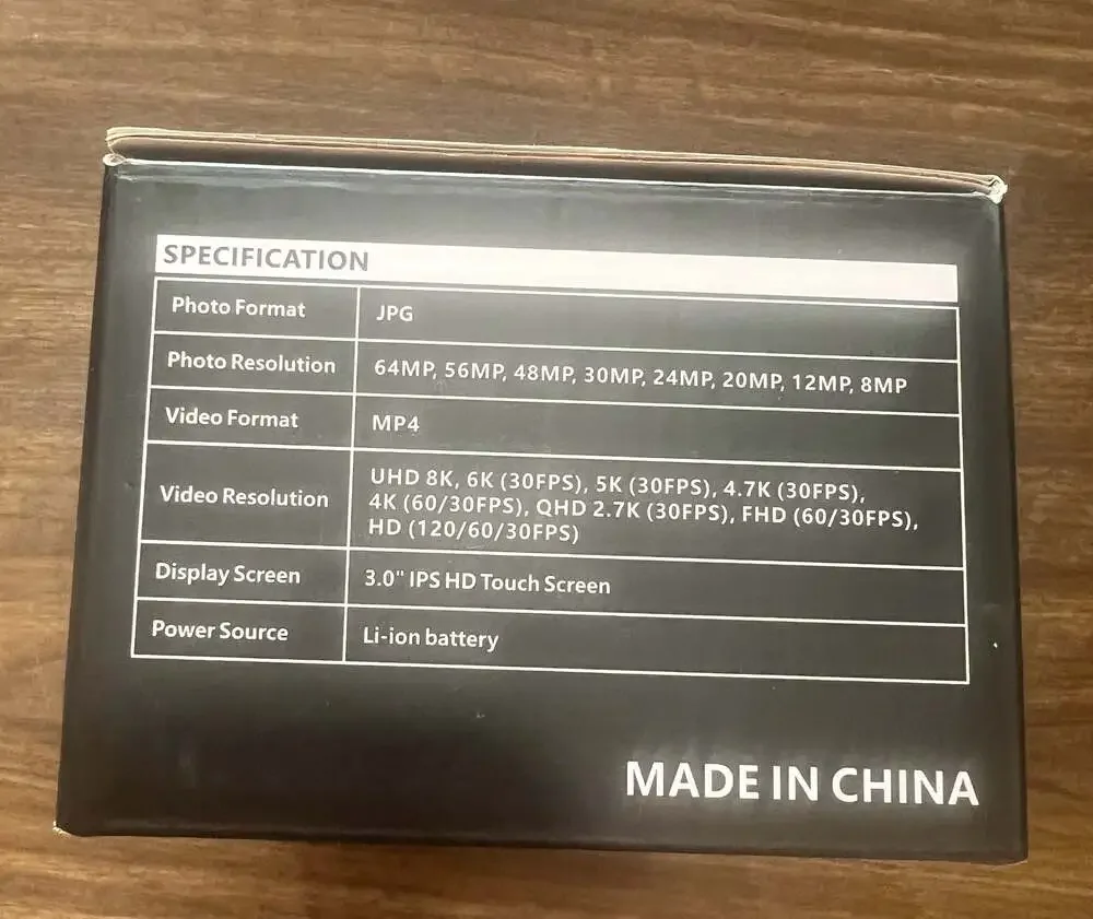 64MP 18X Digital Camera 3.0 inch Flip Screen Camcorder Vlogging